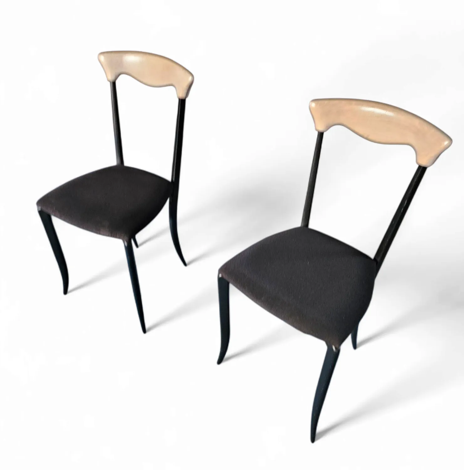 2 X Charme Dining Chair By Fasem Is A Slender, Yet Strong Masterpiece 1980s photo for sale