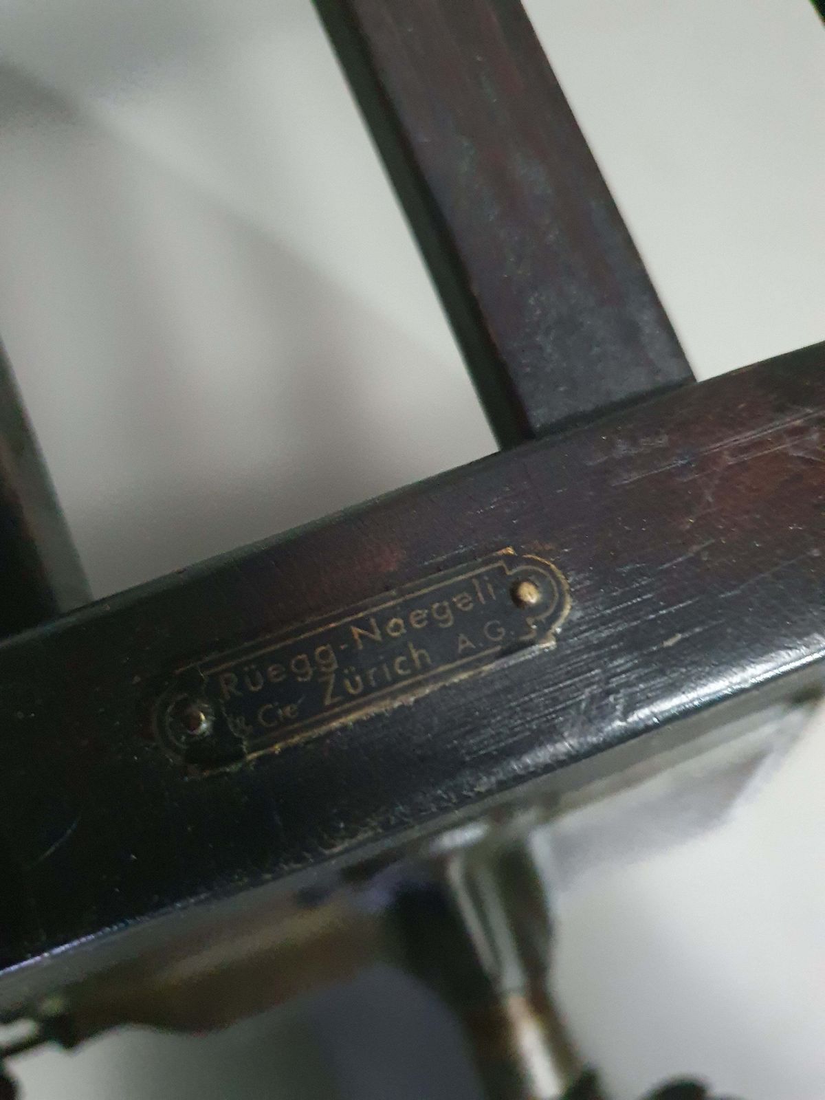 American Office Chair. Adjustable Height 45 / 56 Cm. Marked Rüegg Naegeli (Swiss) photo 950.0