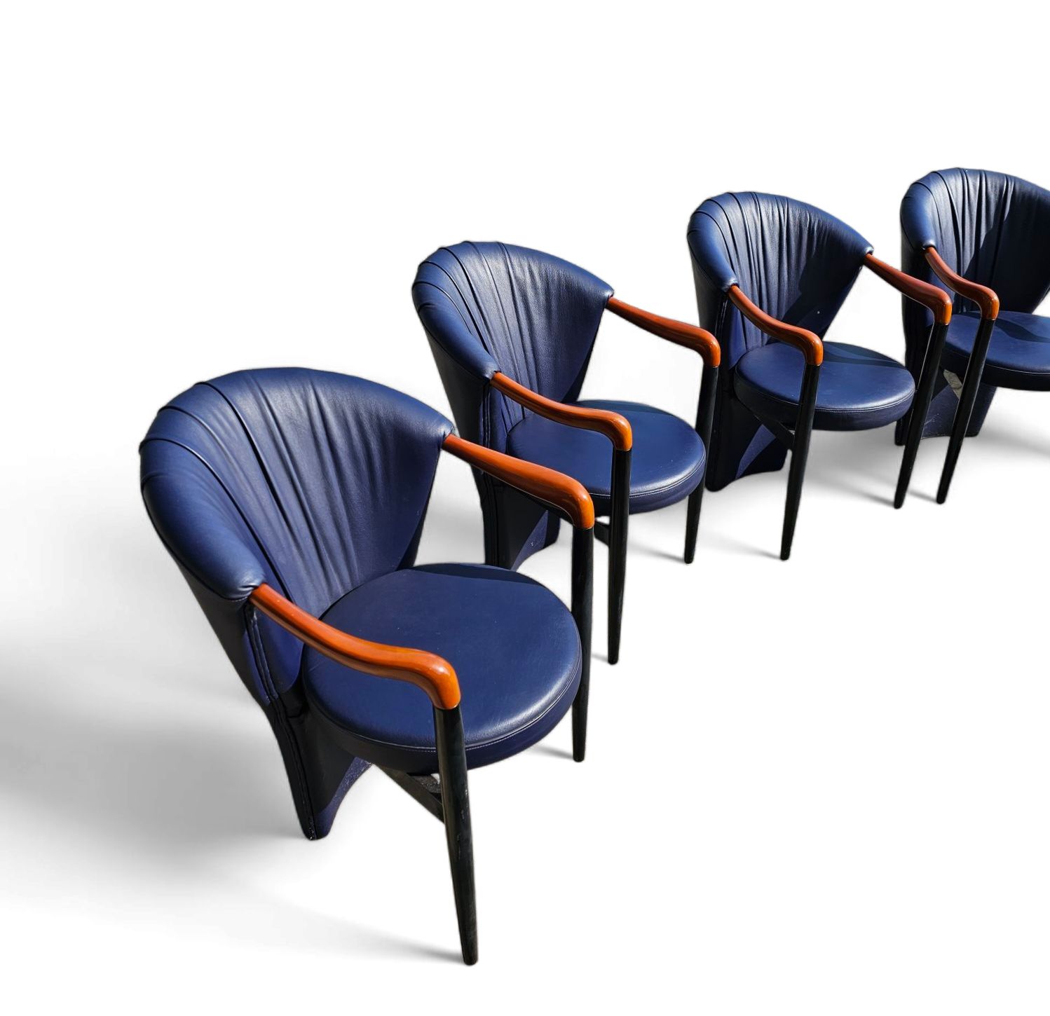 6 X Costantini Arm Chair /Dark Blue Leather photo buy