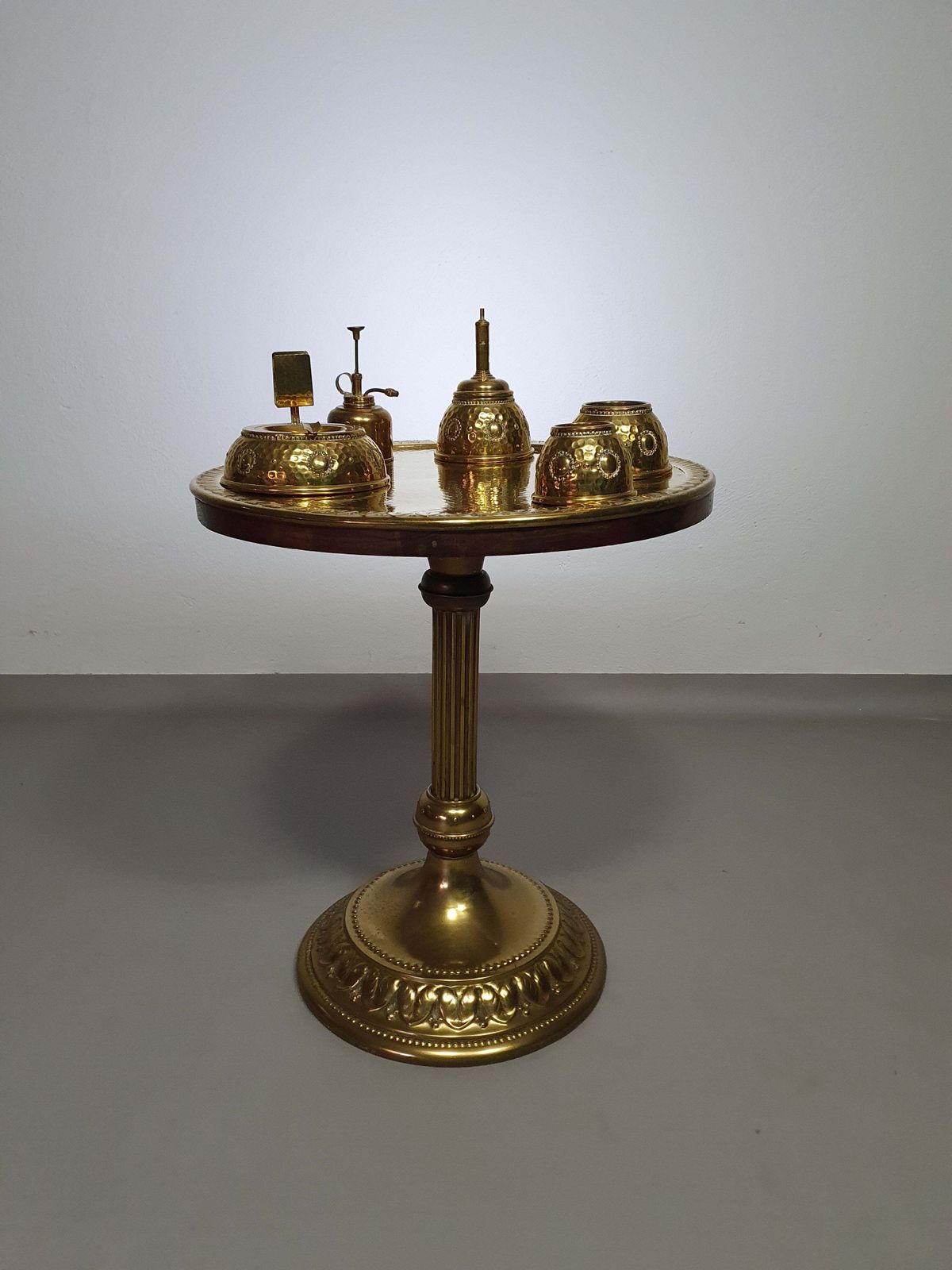Art Nouveau Brass Smoke Table photo for sale