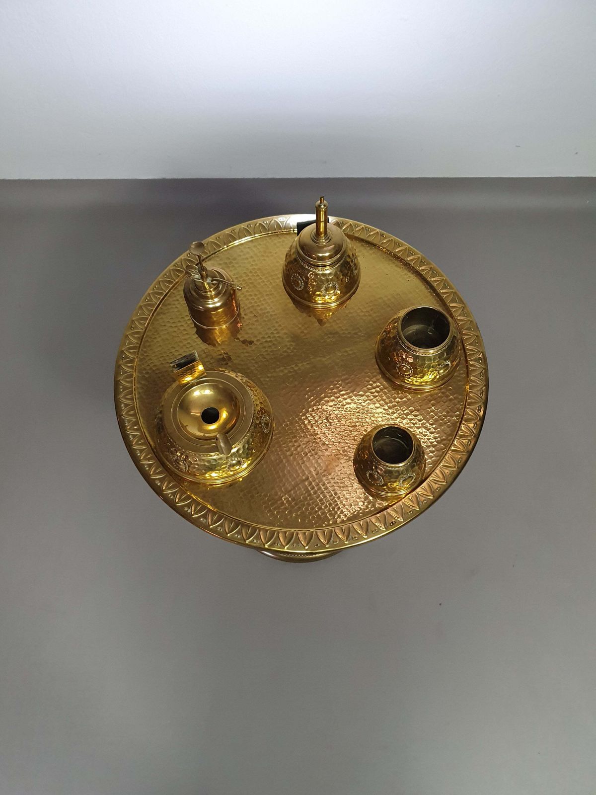 Art Nouveau Brass Smoke Table photo 950.0
