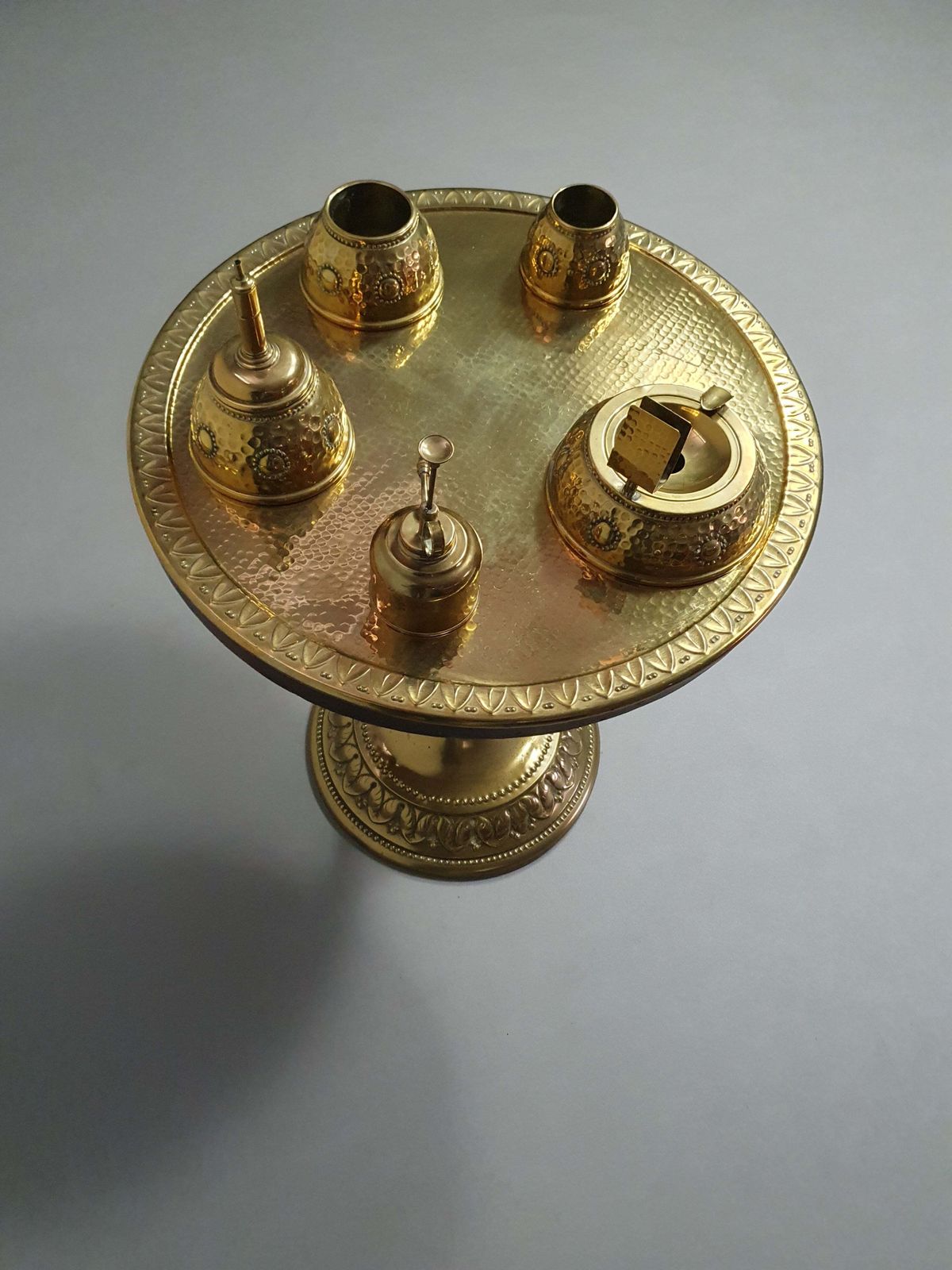 photo furniture Art Nouveau Brass Smoke Table