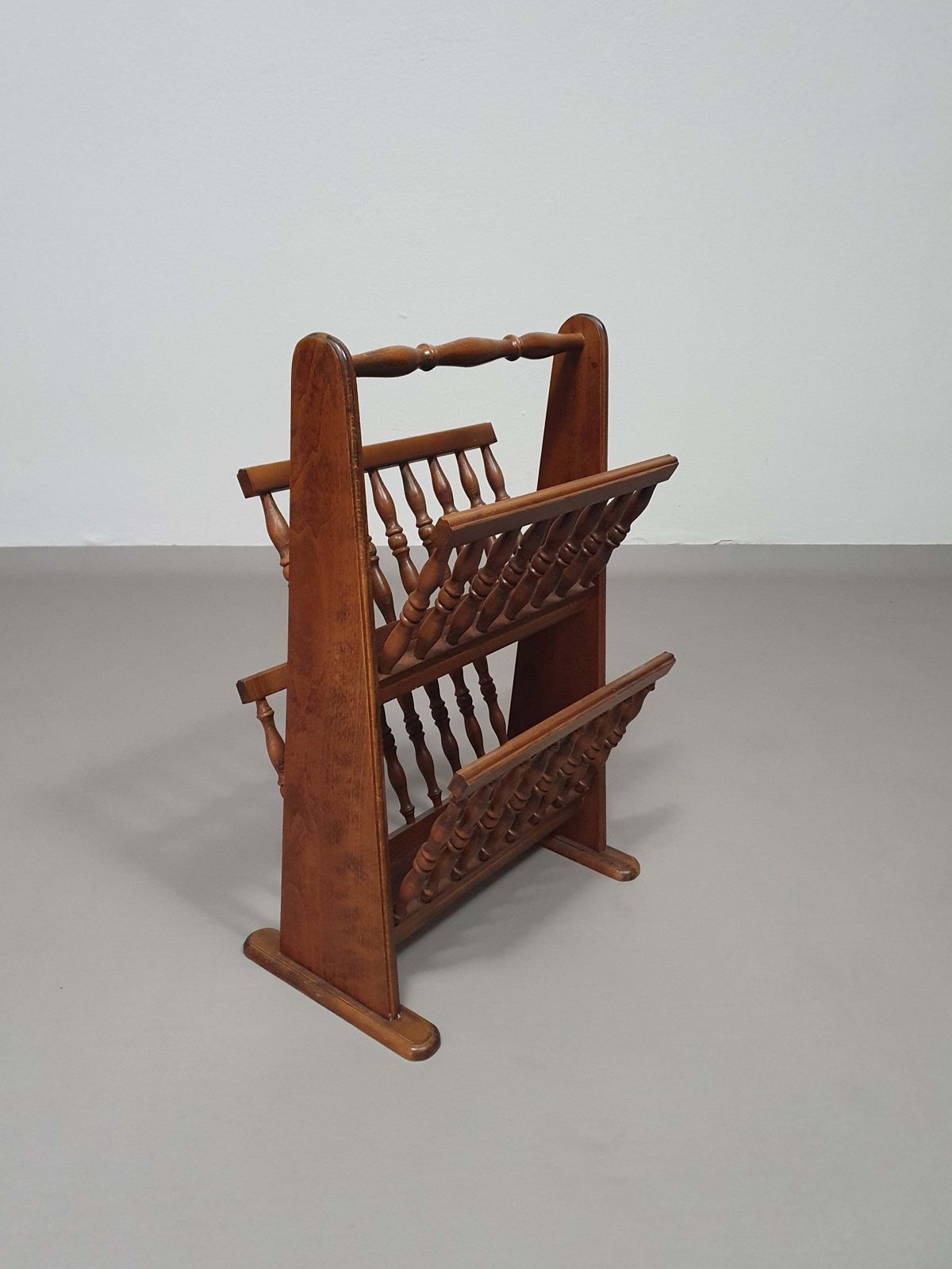 Double Dutch Wooden Magazine Rack , Wood Magazine Stand , Wood Magazine Holder, Mid Century Furniture