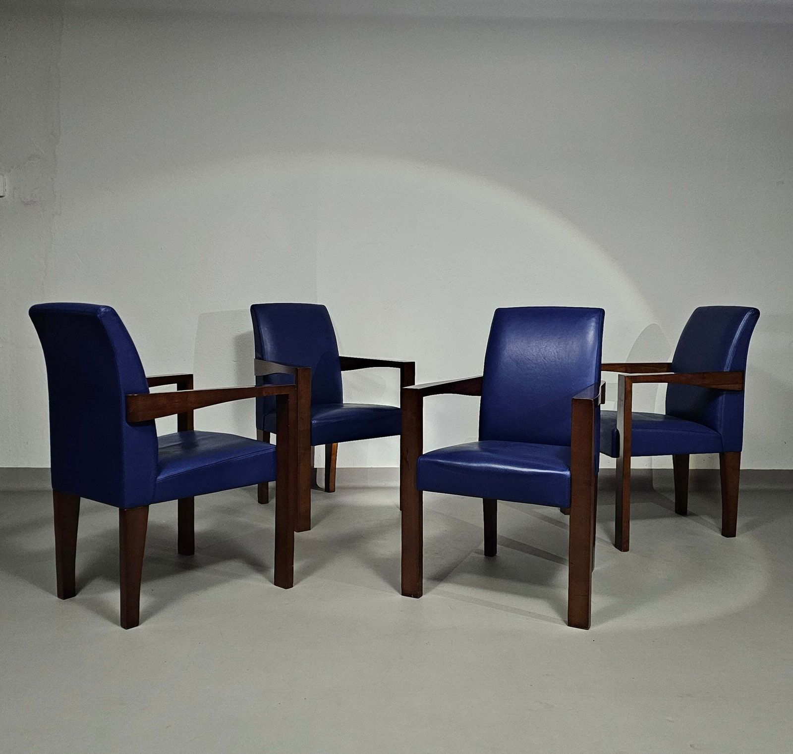 4 X Hugues Chevalier Conference Ying Bridge Chair / Leather