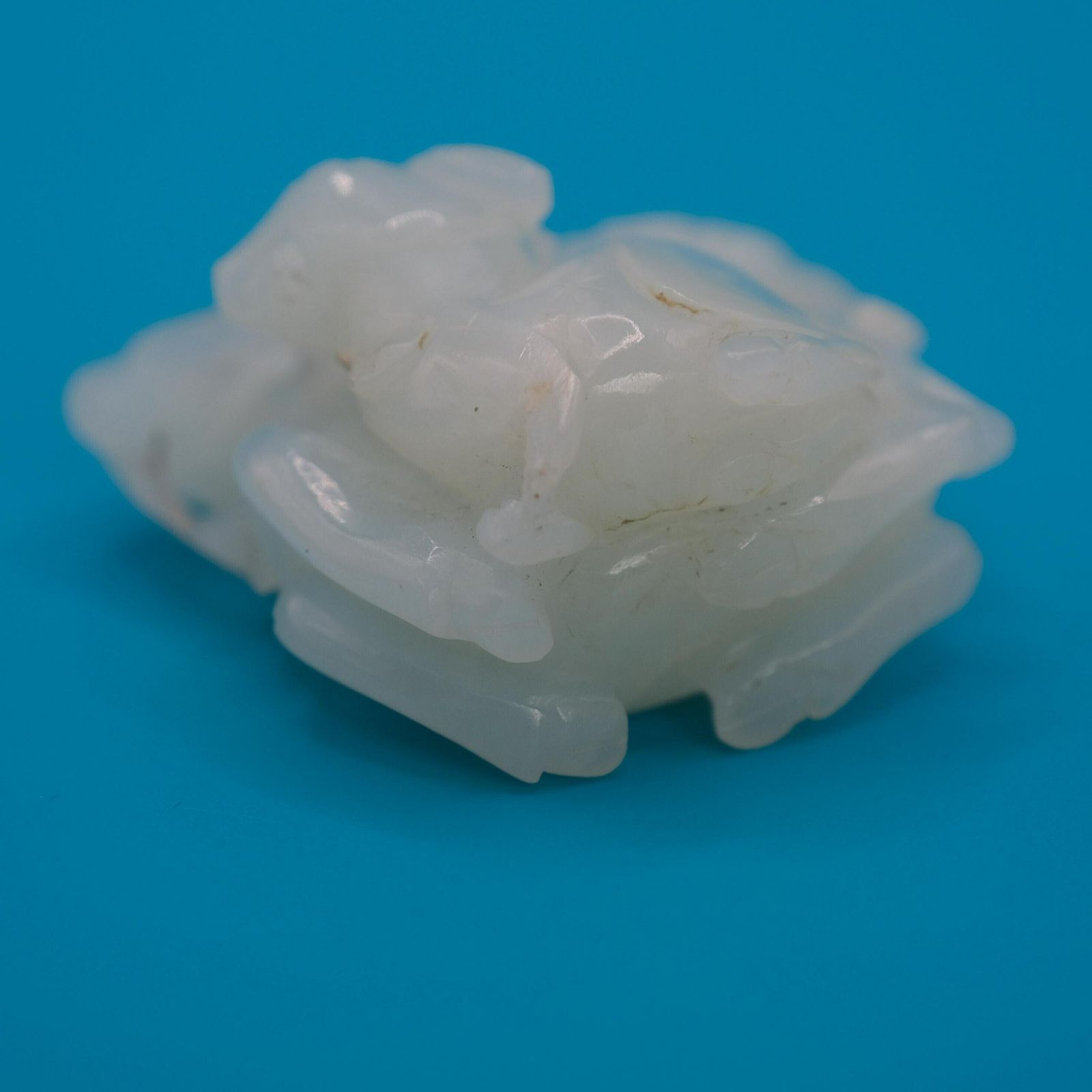 photo furniture White Jade Carving Of A Ram, Chinese Jade