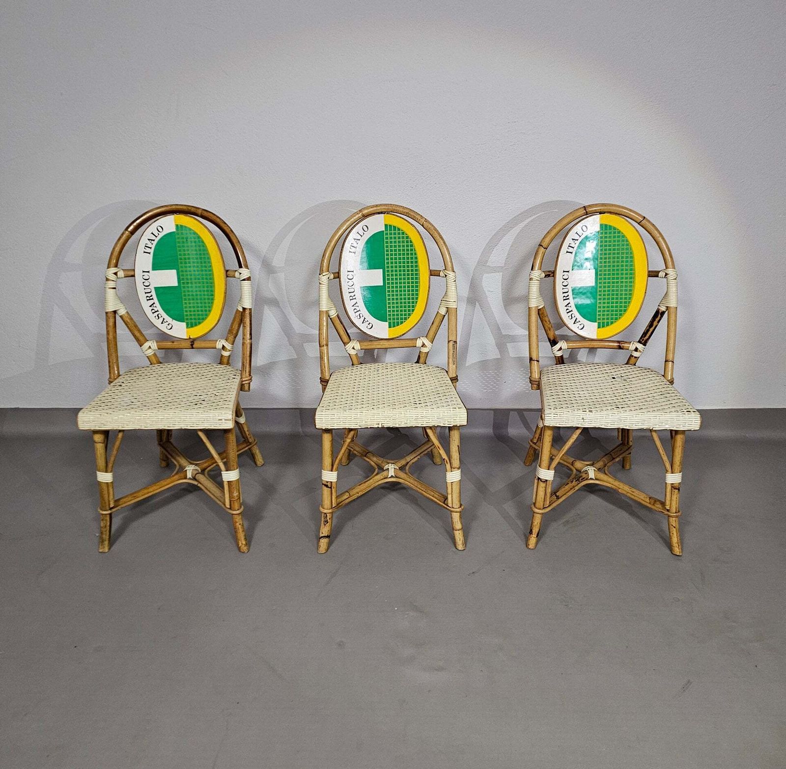 950.0 3 X Gasparucci Italo Ecc Antwerpen Tennis Chairs 1980s photo