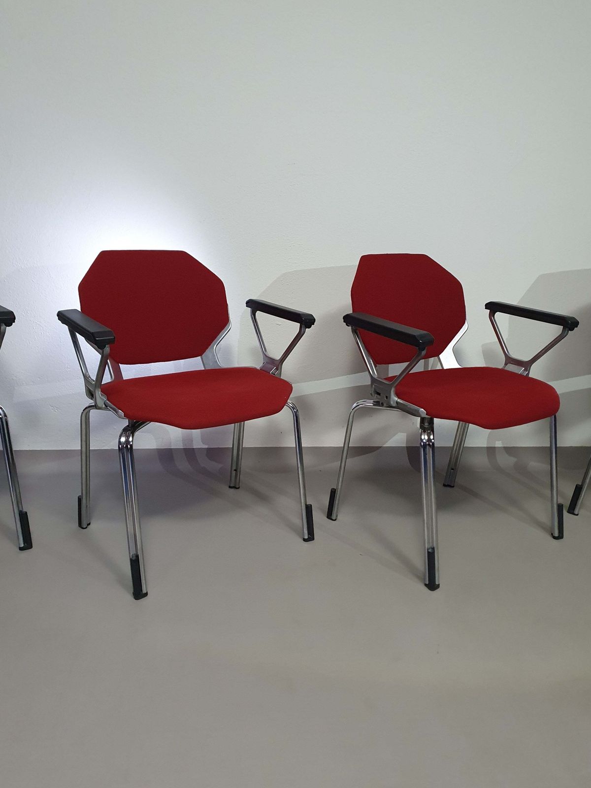 9 X In Stock Froscher Retro 1970 Metal Hexagonal Office / Desk Arm Chair For Sitform