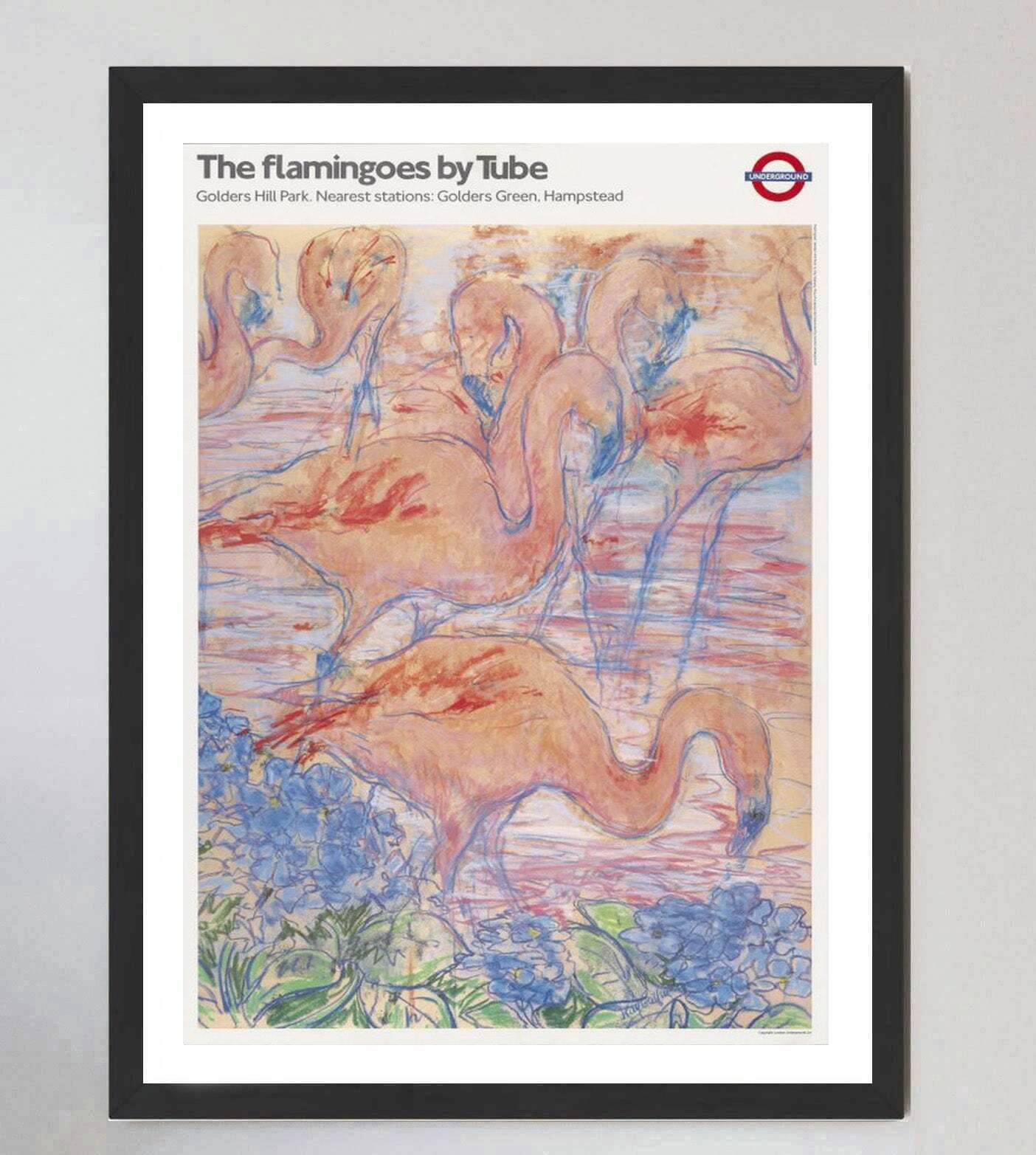 Tfl   The Flamingoes By Tube   Golders Hill Park" Original Vintage Poster" photo furniture