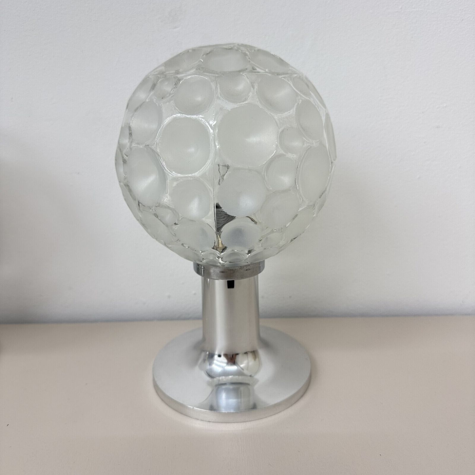 photo furniture Hustadt Leuchten Glazen Tafellampen, Jaren 1970