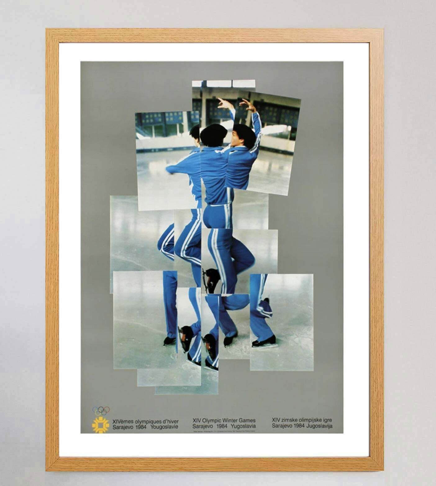 1984 Sarajevo Winter Olympic Games   David Hockney" Original Vintage Poster" photo Art