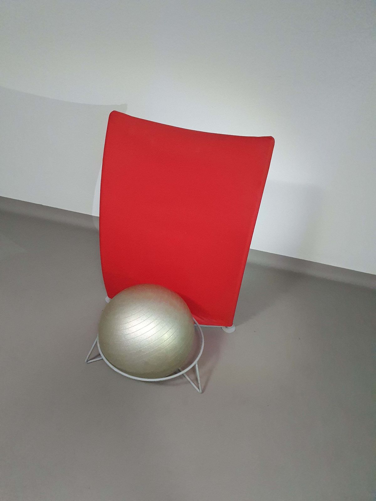 Italian Modern Red Ball Armchair San Siro Designed By Fabrizio Ballardini, 1995 photo furniture