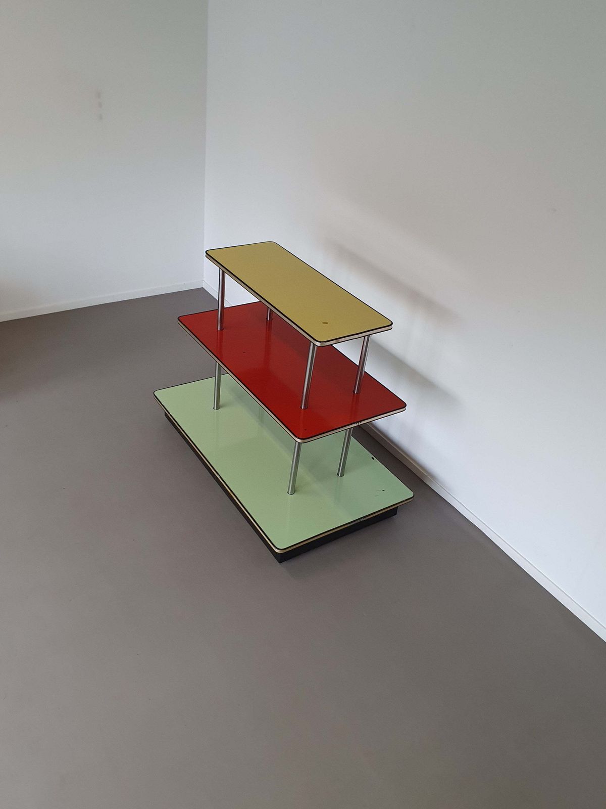 Store Of Trade French Design Enamelled Table 1960 Old Trade Display 3 Trays photo furniture