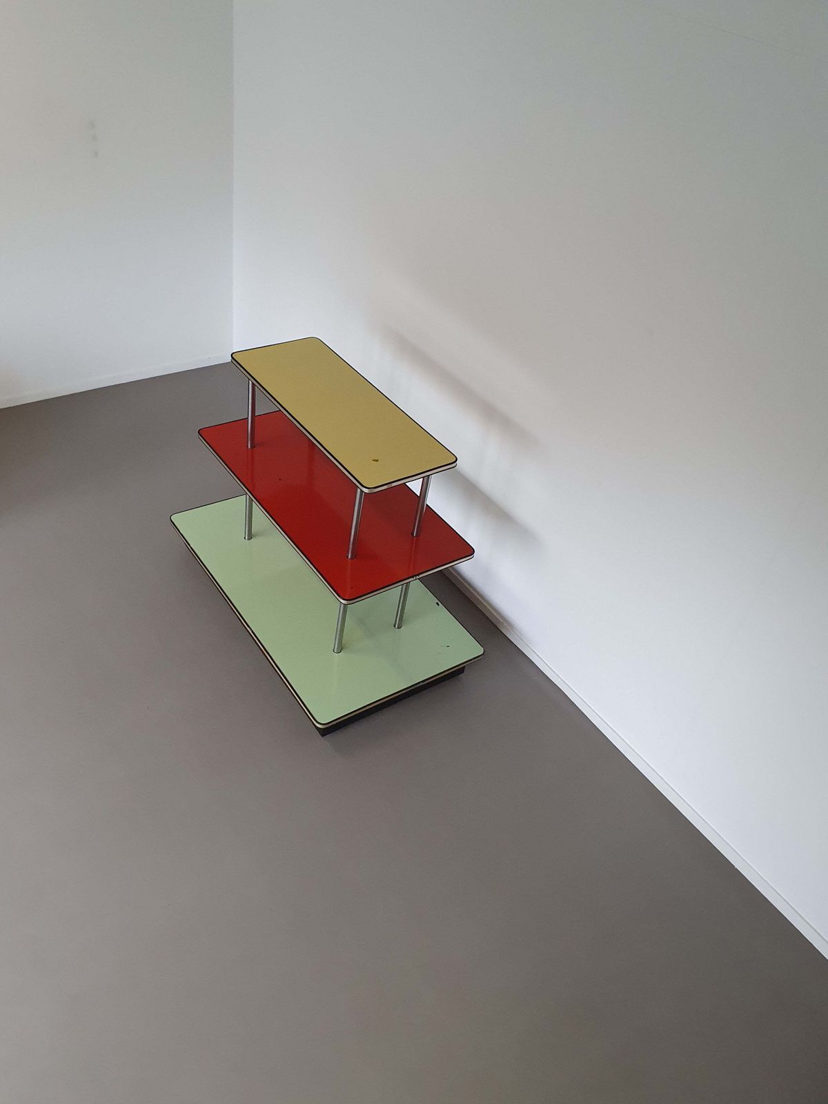 Store Of Trade French Design Enamelled Table 1960 Old Trade Display 3 Trays photo Furniture