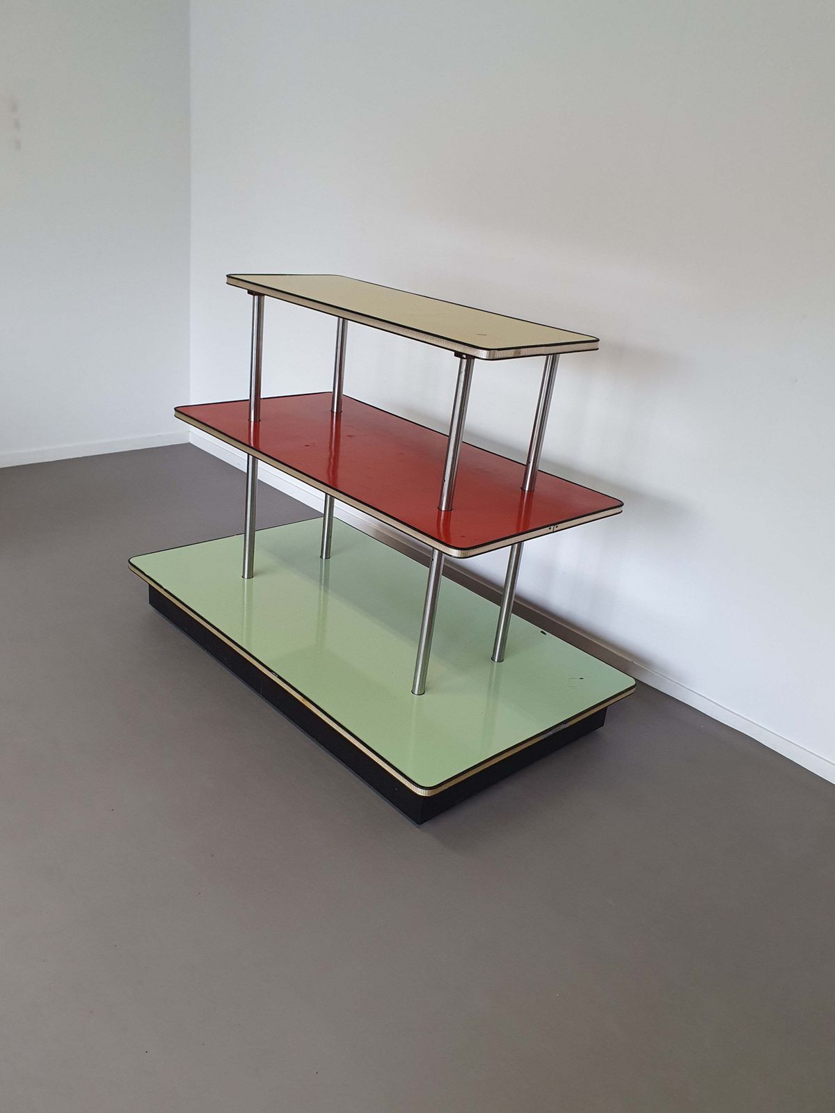 Store Of Trade French Design Enamelled Table 1960 Old Trade Display 3 Trays photo vinterior