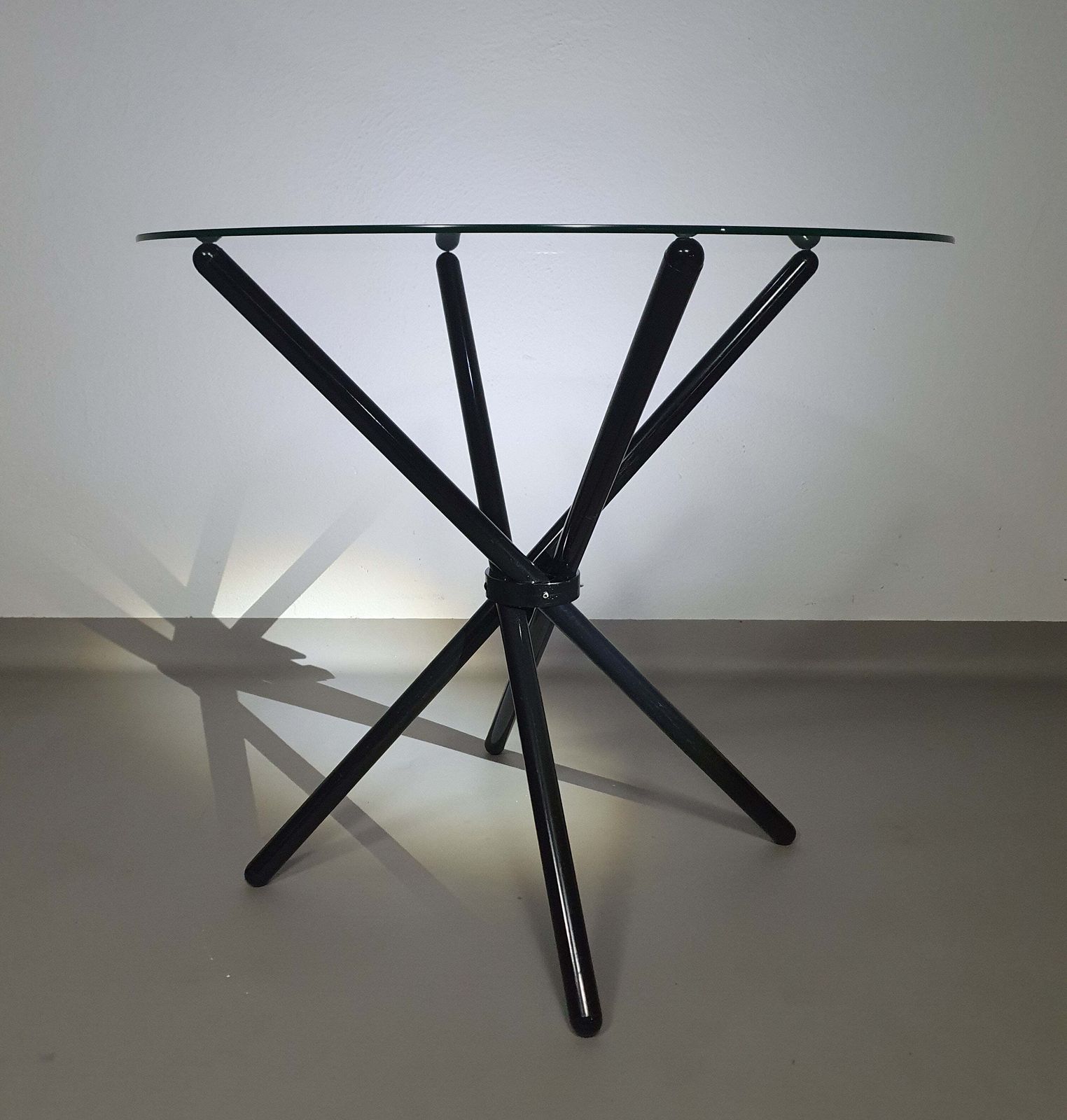 A Thing Of Beauty Is A Joy For Ever. Italian Folding Table 80's Aluminium Frame photo for sale