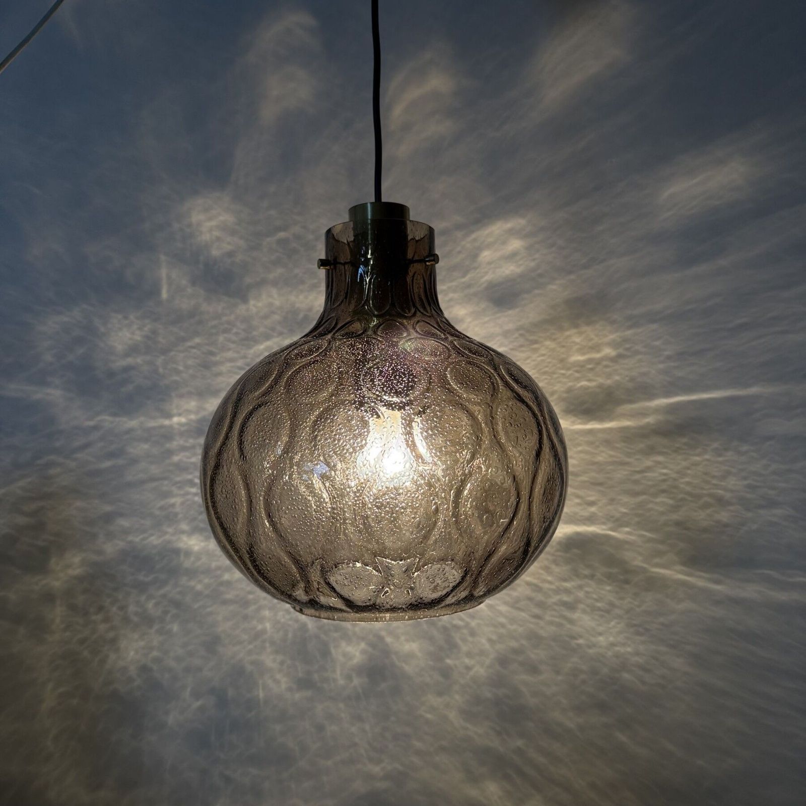 Limburg Glashütte Glazen Hanglamp, Jaren 1970 photo Verlichting