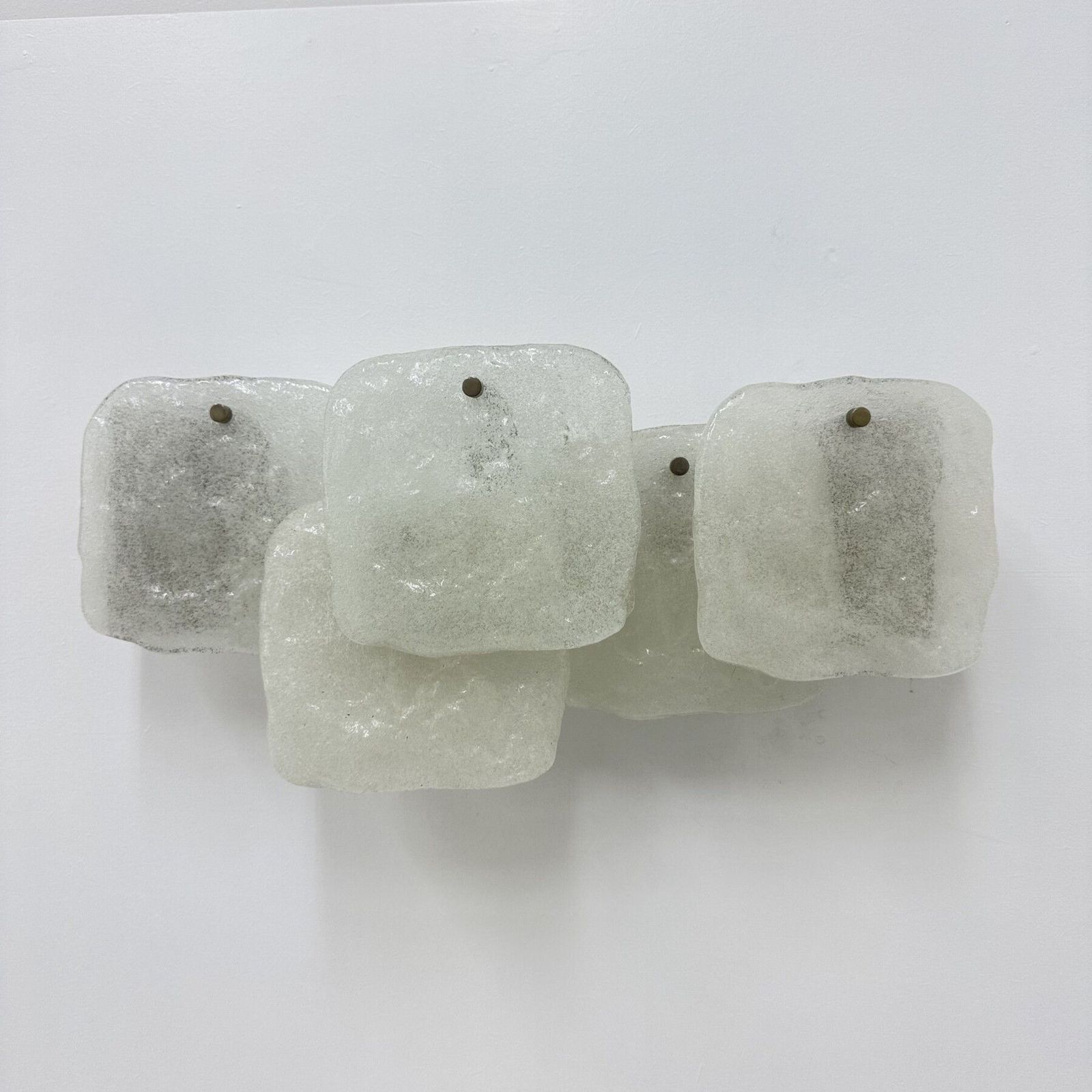 Modernist Frosted Ice Glass Wall Lamp Attributed To J. T. Kalmar For Kalmar, 1960s photo furniture