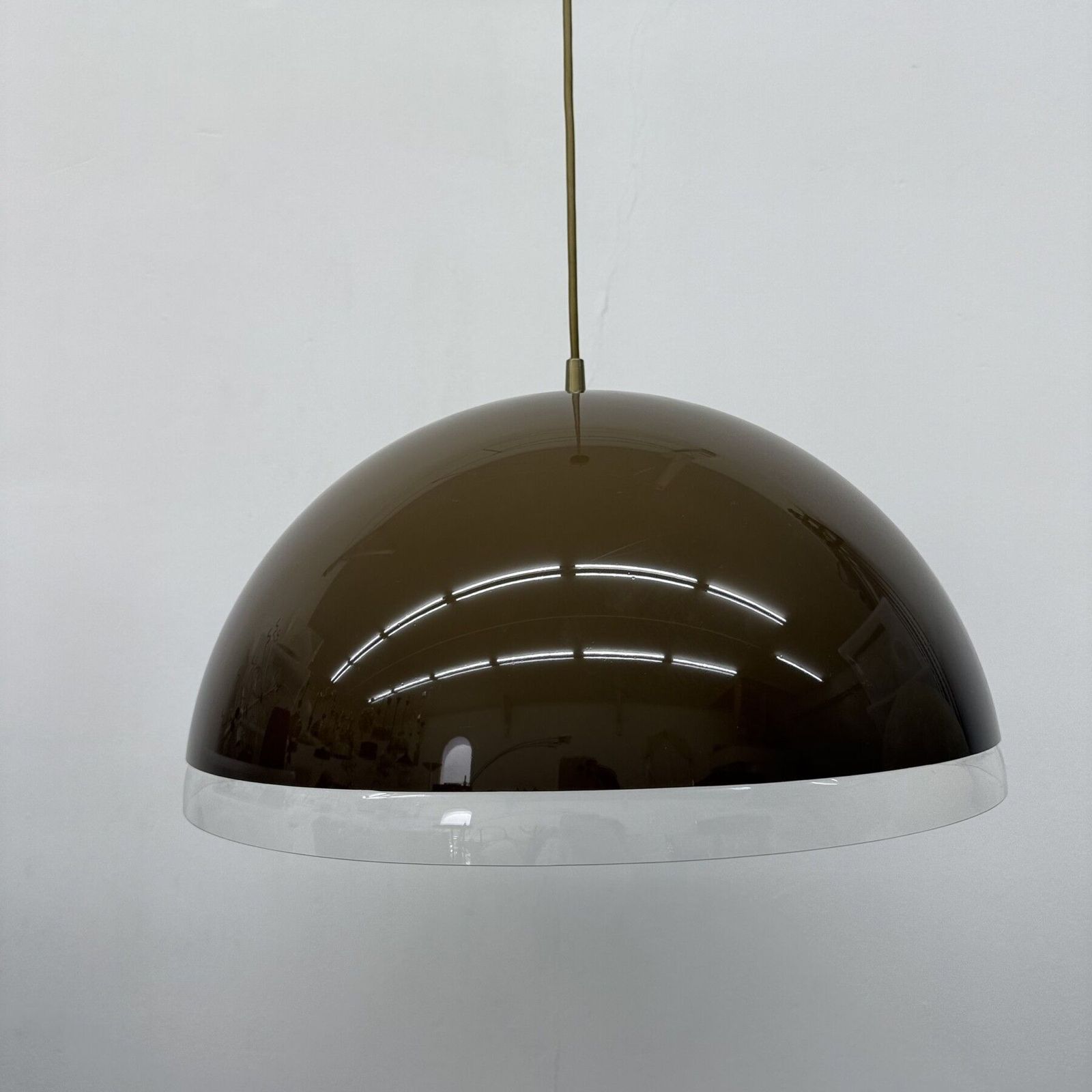 Mushroom Hanging Lamp Brown , 1970s photo vinterior