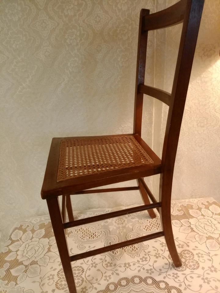 Antique Edwardian Cane Occasional Side Hall Chair photo furniture