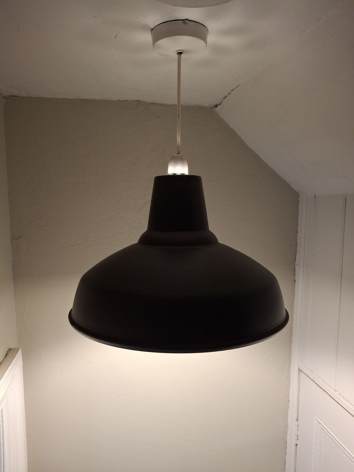3 X Industrial 'Factorylux' Lightshades   Black photo furniture