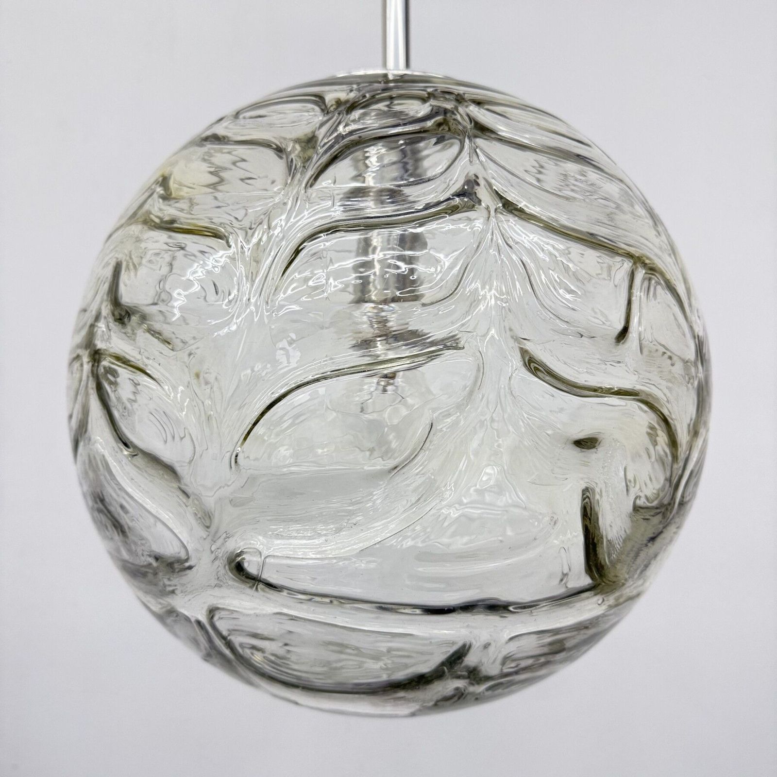 photo furniture Doria Leuchten Glazen Hanglamp, Jaren 1970