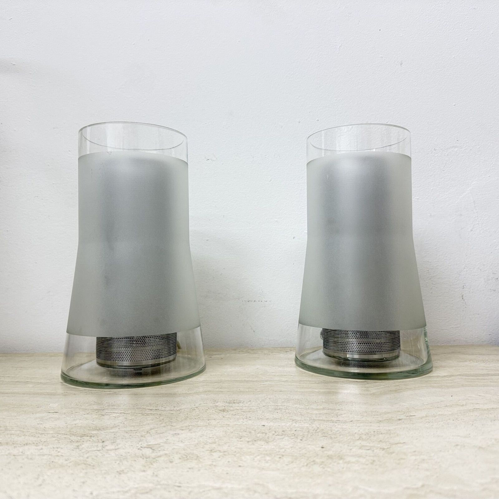 Vintage Ikea 80s Table Lamp B9919 – Hand Made Frosted Glass With Diffuser photo 134.0