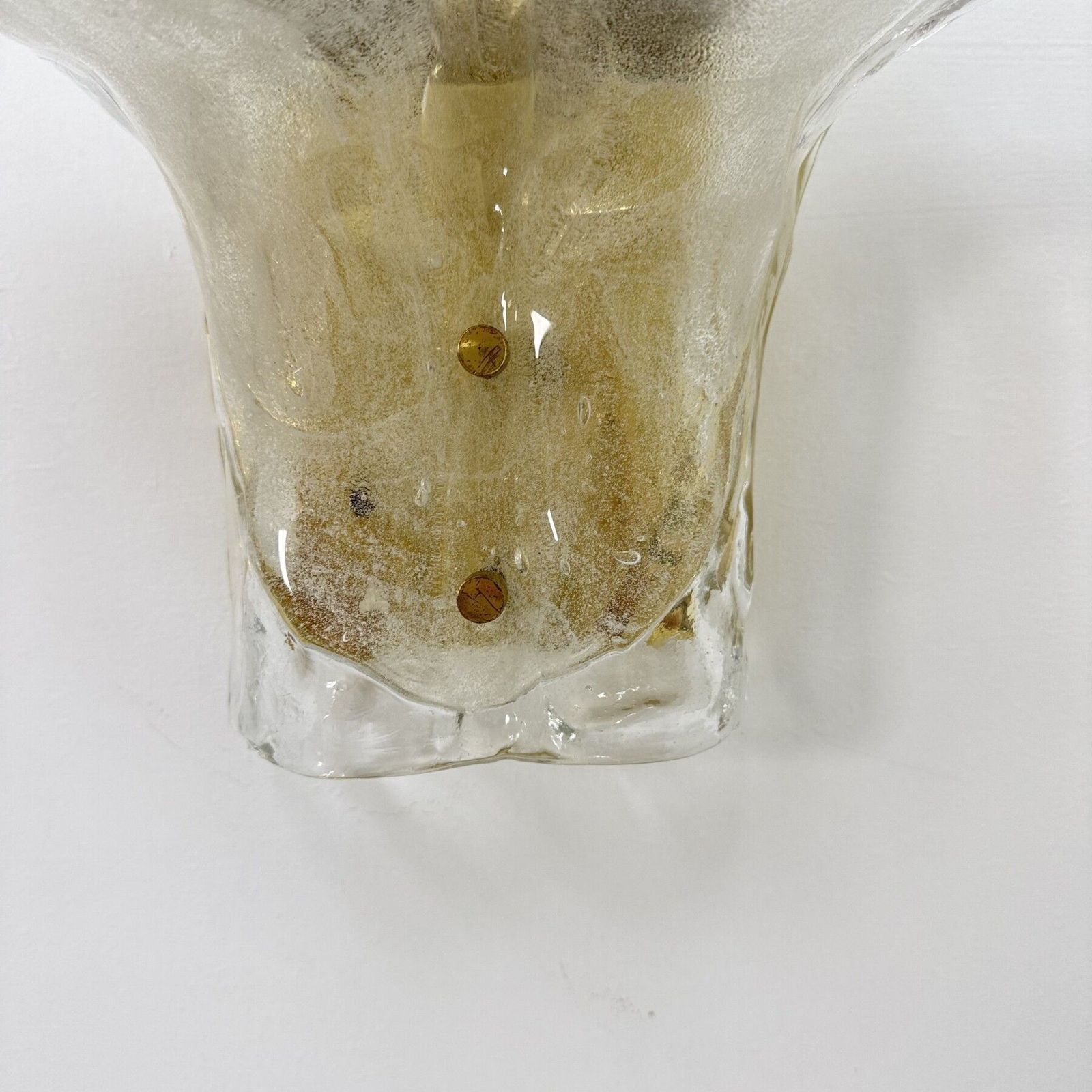 Grote Wandlamp Van Messing En Gesmolten Glas Met Bloembladvorm, Toegeschreven Aan J. T. Kalmar Voor Kalmar, Oostenrijk, Jaren 1970 photo buy