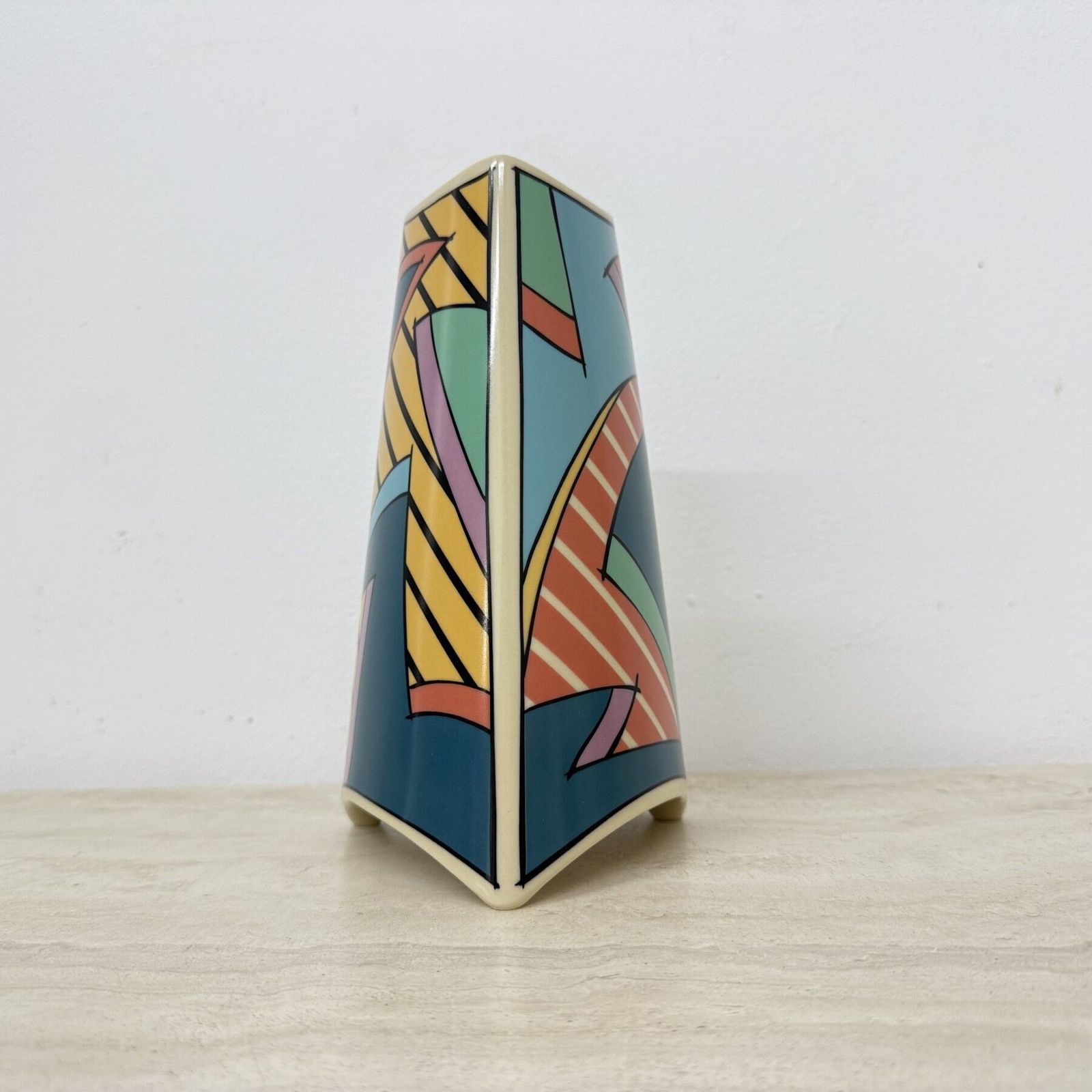Rosenthal Studio Linie Flash One Vase Ceramic, Jaren 1980, Memphis