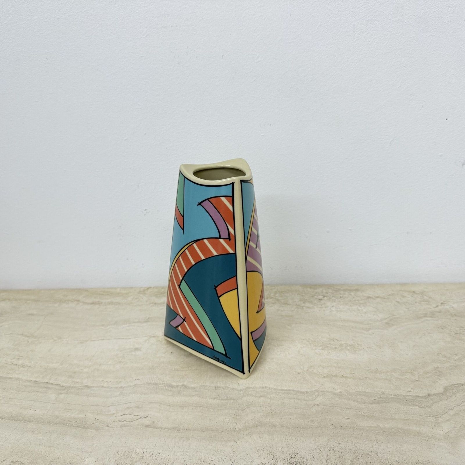 photo vinterior Rosenthal Studio Linie Flash One Vase Ceramic , 1980s Memphis