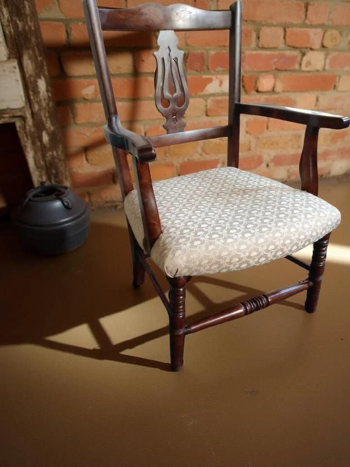 Antique Mahogany Ladies Reading Chair Edwardian photo for sale