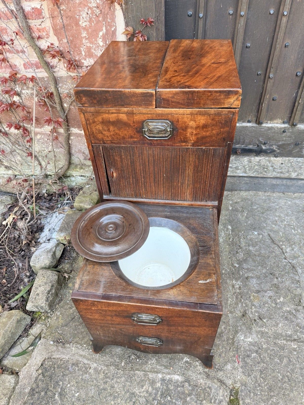 Unique Handsome Antique Mahogany Georgian Commode Wash Night Stand C 1820 photo buy