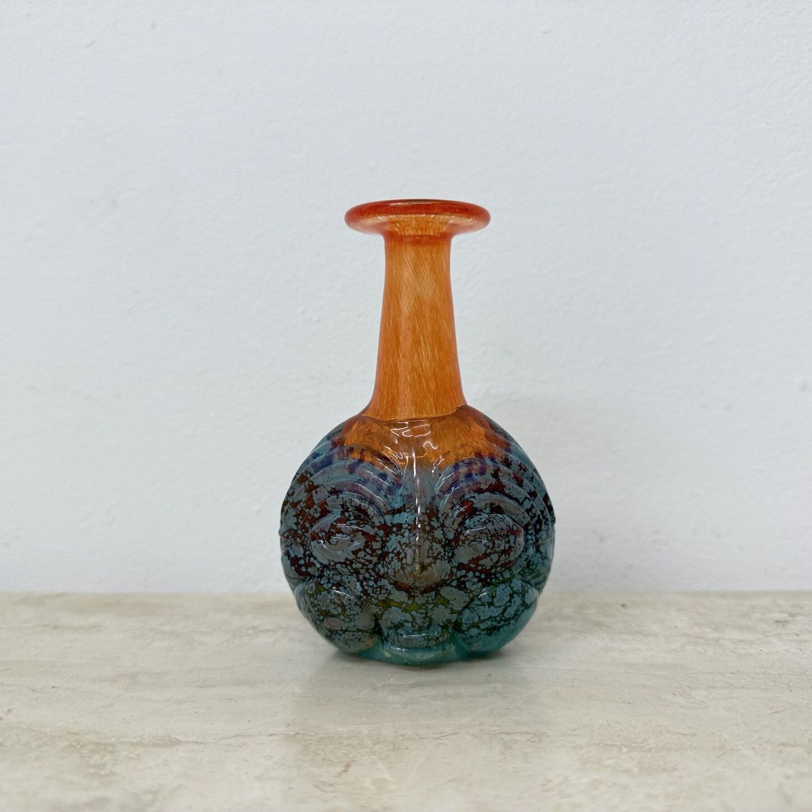 photo for sale Rare Kjell Engman For Kosta Boda Sweden Vase Rio Face Glass Miniature Vase