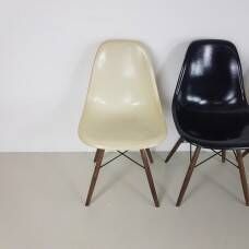 Eames Herman Miller Dsw Side Chairs In Monochrome   Black / Grey / Greige / Parchment photo 2071.0