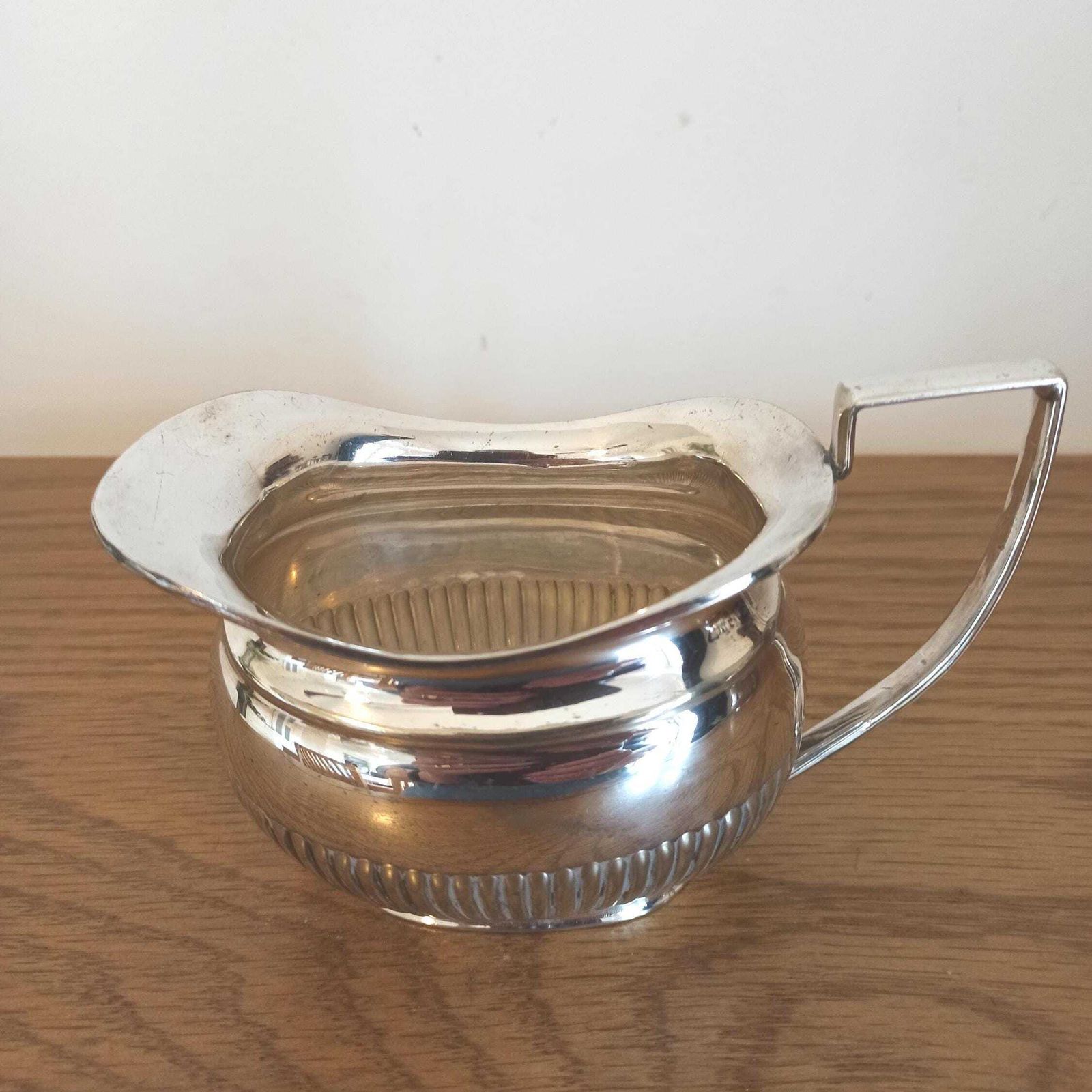 Silver Plated Tea Set. Teapot, Twin Handled Sugar Bowl And Milk Jug. A.1 photo vintage