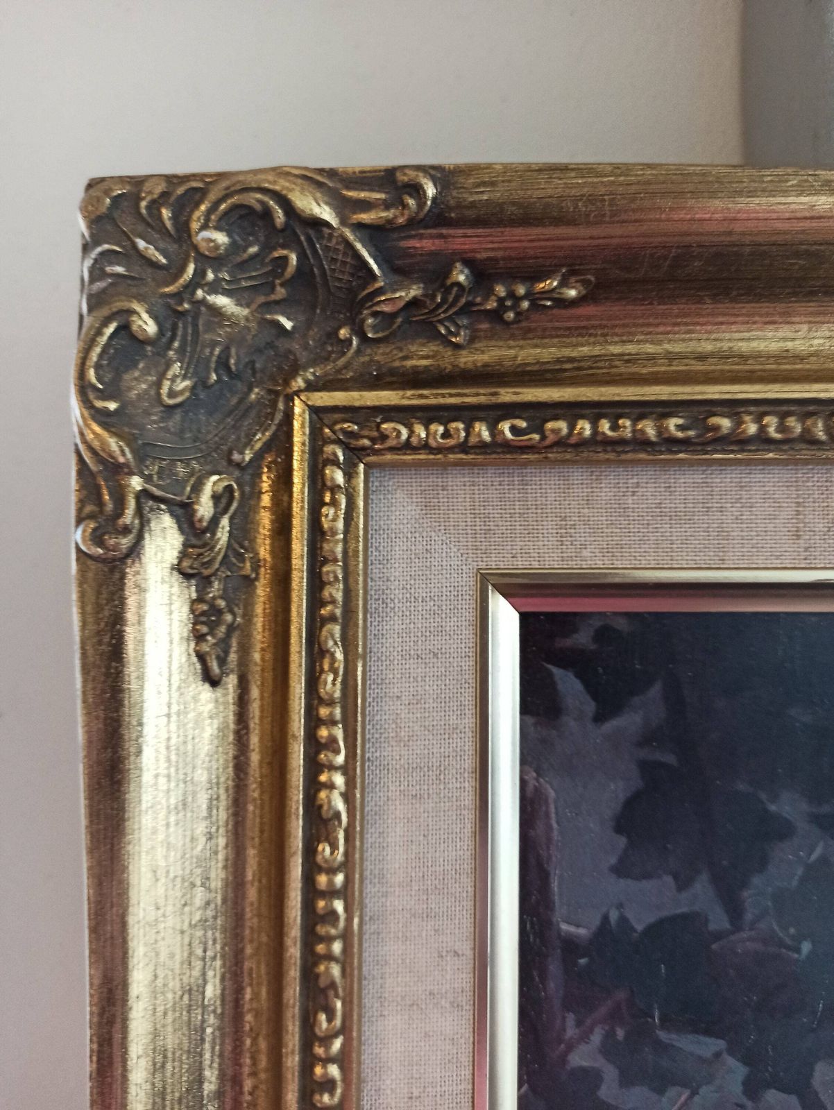 A Vintage Framed Print Of The Artwork Of Emile Munier In 1874. 'A Special Moment'. Very Large. Very Good To Excellent Condition. photo Art