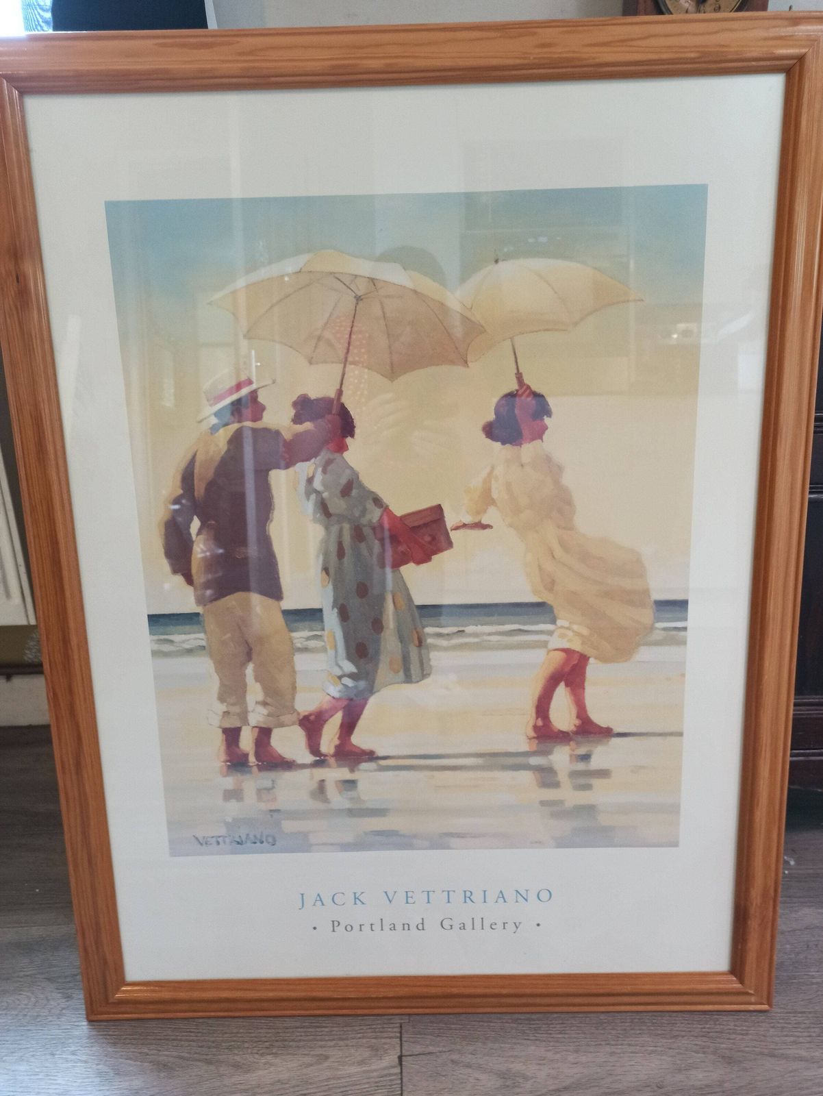 Jack Vettriano Framed Print. 'The Picnic Party'. Excellent Condition. 87.5cm X 67.5cm Including Frame. Portland Gallery.