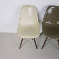 Herman Miller Eames Dsw Side Chairs In Gray   Umber / Gray / Greige / Parchment photo 2071.0