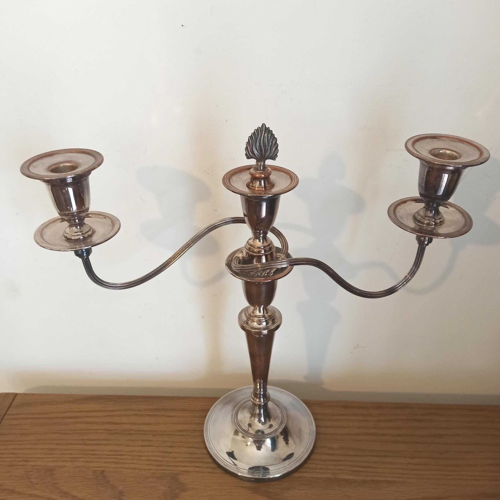 Vintage 3 Tier Candelabra With Snuffer. Good Condition. photo furniture