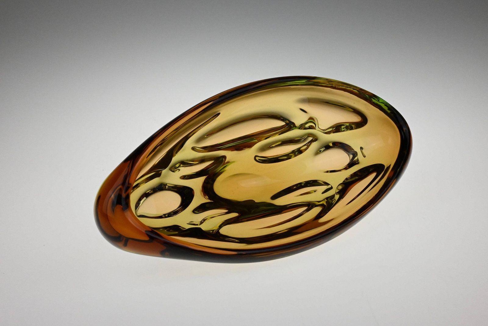 Jan Beranek Skrdlovice Glass Jardiniere Bowl, Glass Bowl, Art Glass Bowl, Vintage Glass Bowl, Antique Glass Bowl, Antique Bowls, Czech Glass photo vintage