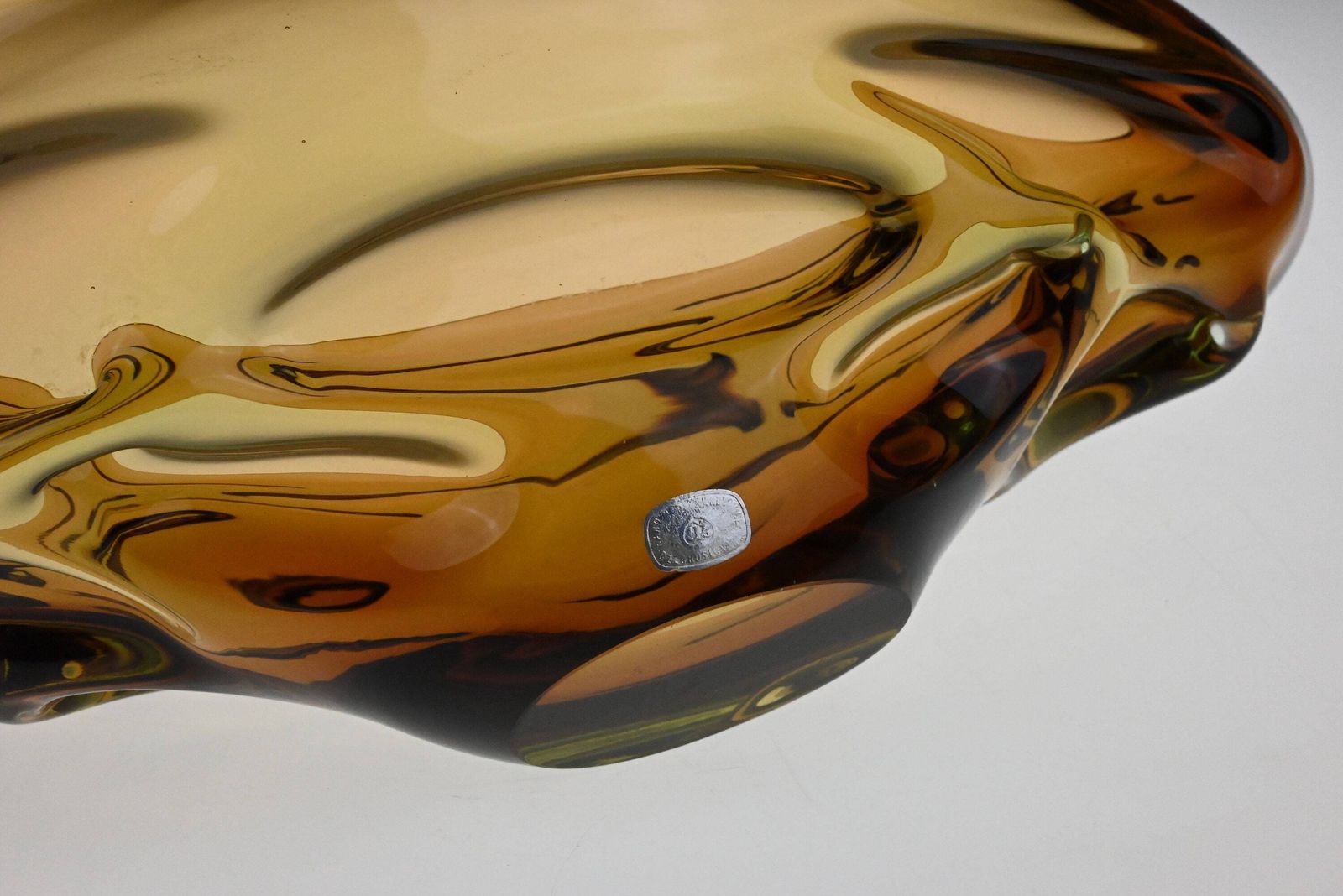 photo for sale Jan Beranek Skrdlovice Glass Jardiniere Bowl, Glass Bowl, Art Glass Bowl, Vintage Glass Bowl, Antique Glass Bowl, Antique Bowls, Czech Glass