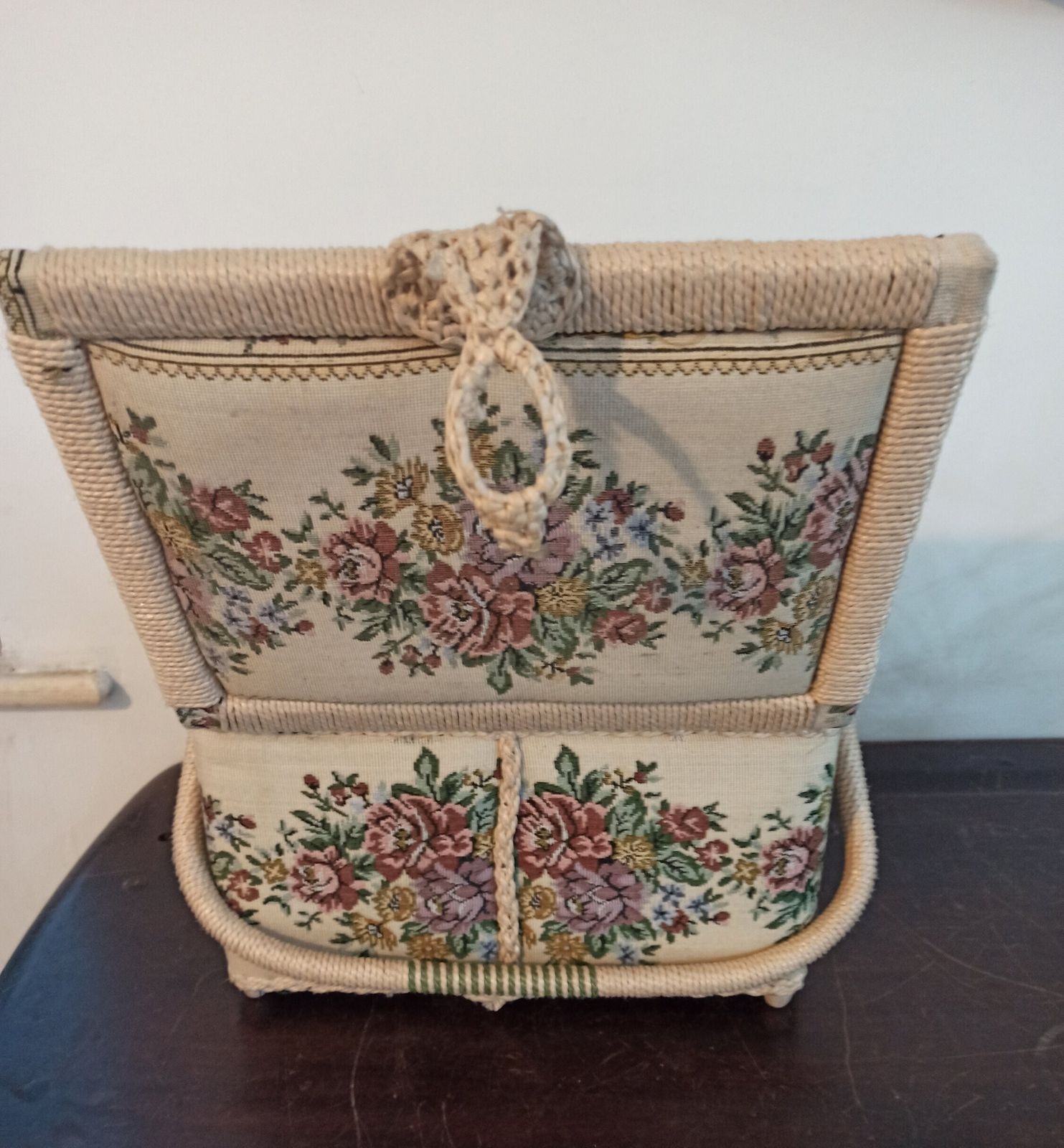 photo furniture Vintage Sewing Basket Including Contents. Very Good Condition.