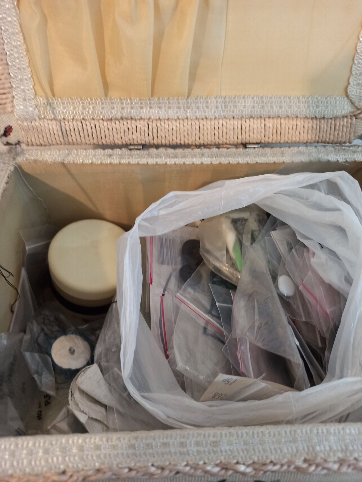 photo for sale Vintage Sewing Basket Including Contents. Very Good Condition.
