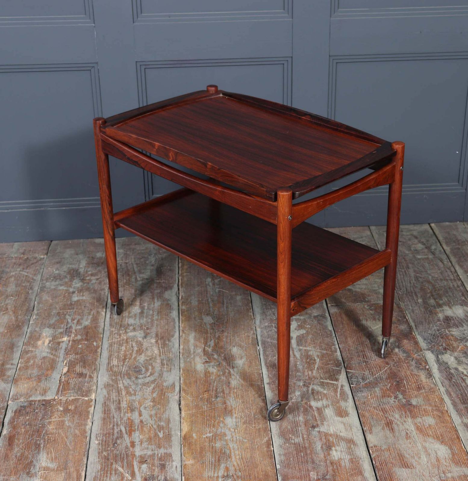 photo for sale Mid Century Danish Rosewood Drinks Trolley, 1960s