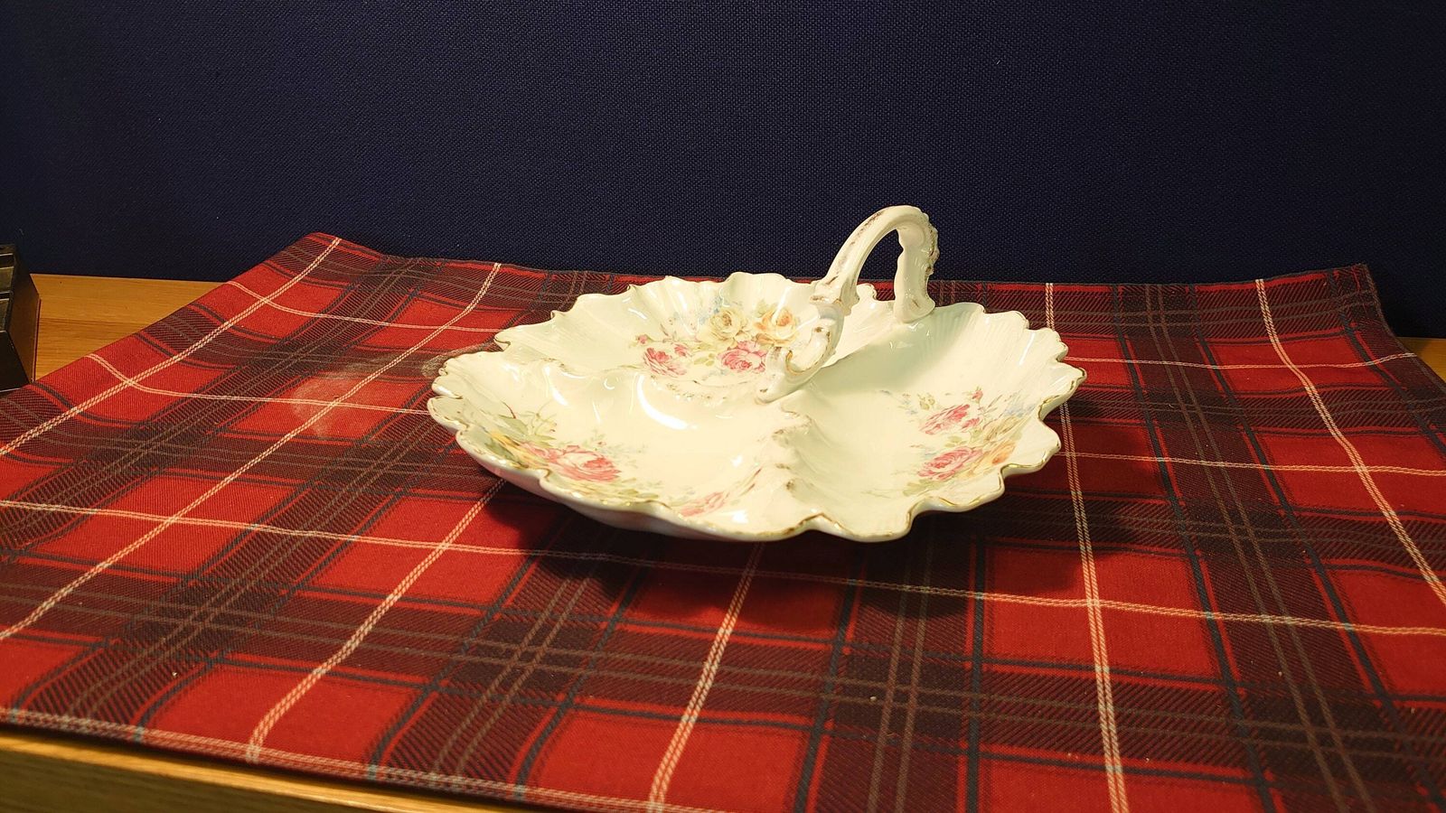 Antique Porcelain Triple Compartment Bowl With Handle. Czech   Haas & Czjzek   Good Condition   1833 1873   Rare Piece photo furniture