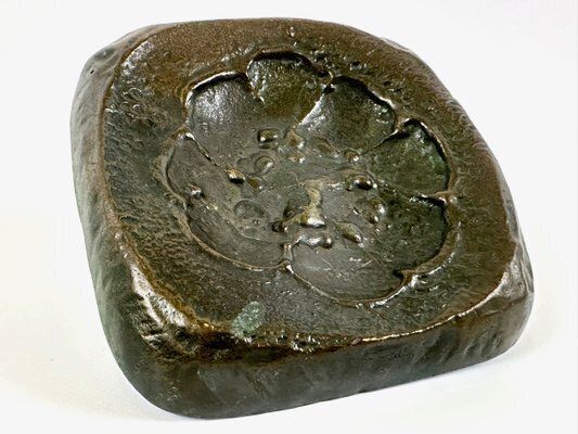 Brutalist Bronze Push And Pull Alpana Door Handle, 1970s