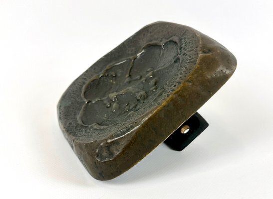 Brutalist Bronze Push And Pull Alpana Door Handle, 1970s photo for sale