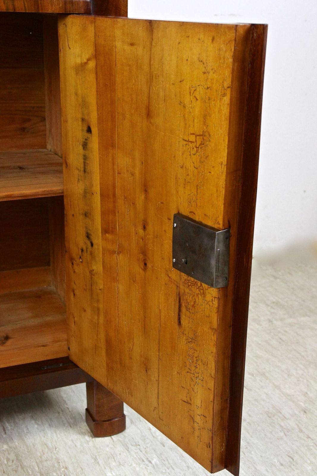 19th Century Biedermeier Nutwood Commode/ Trumeau/ Half Cabinet, At Circa 1830 photo Furniture