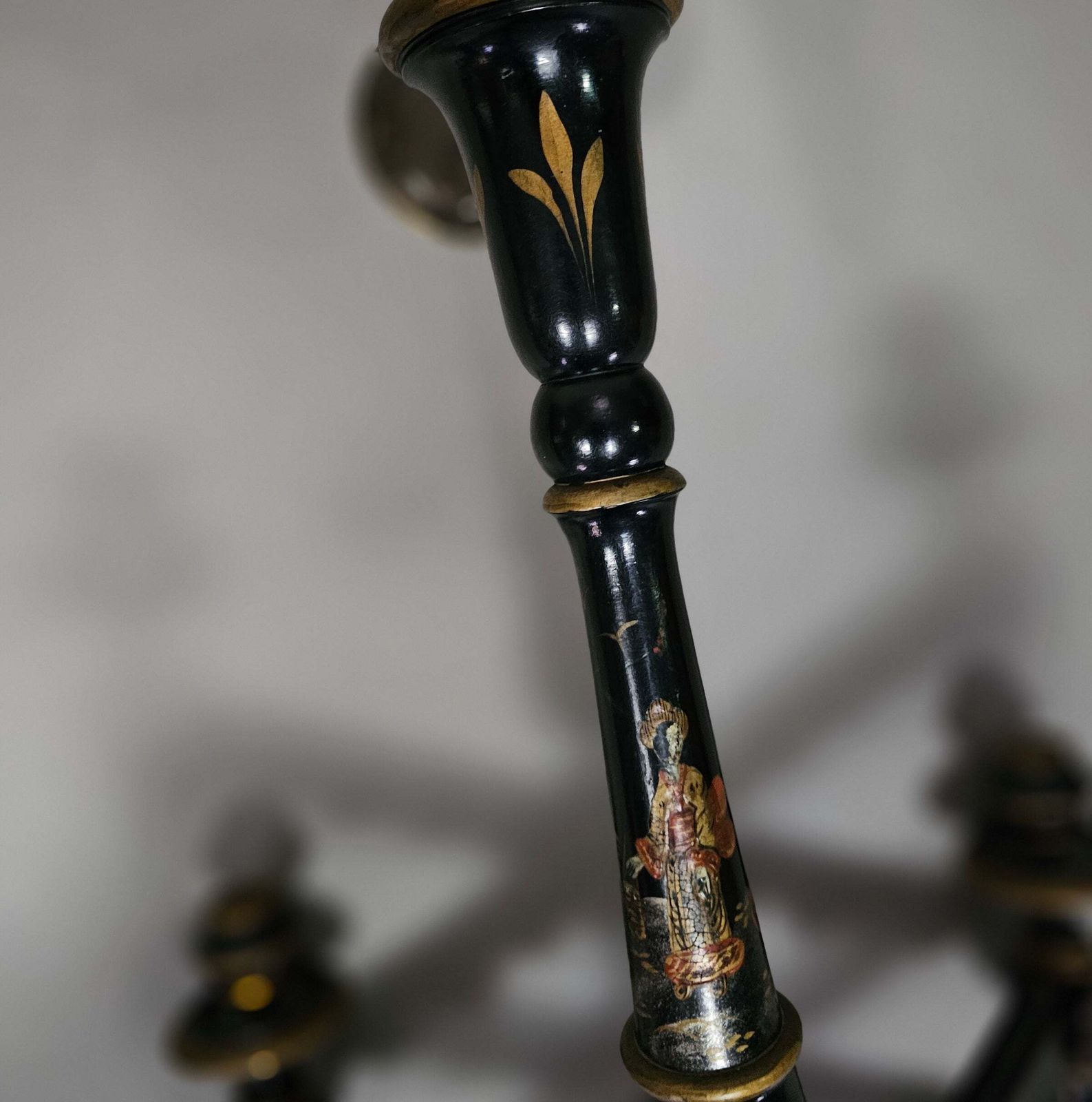 Chinoiserie Hanging Lamp / Chandelier. Need To Be Rewired Width 55 Height 65 Cm photo vinterior