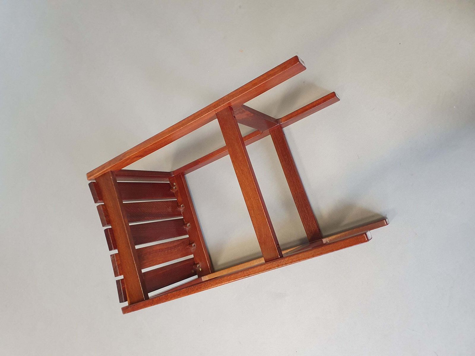 3 X Stool Meranti 70s. Height 71 Cm / Wide 42 Cm / Depth 40 Cm photo vintage
