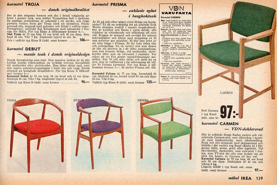 Vintage Rare Ikea Chairs Model Carmen Van Bengt Ruda 13 Pieces photo furniture